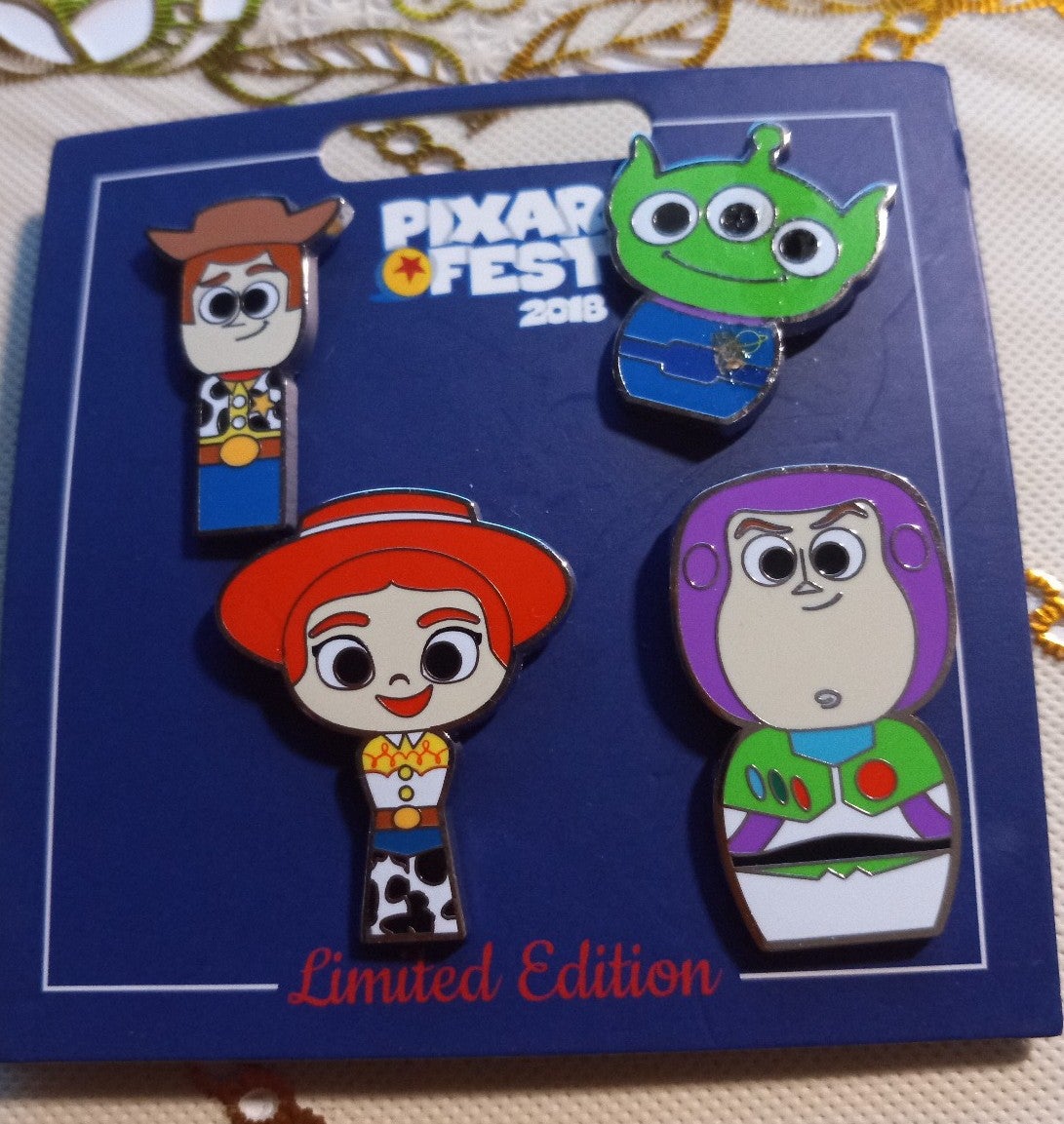 TOY STORY Pixar Fest 4 Pin Set LE 1500 Disneyland 2018
