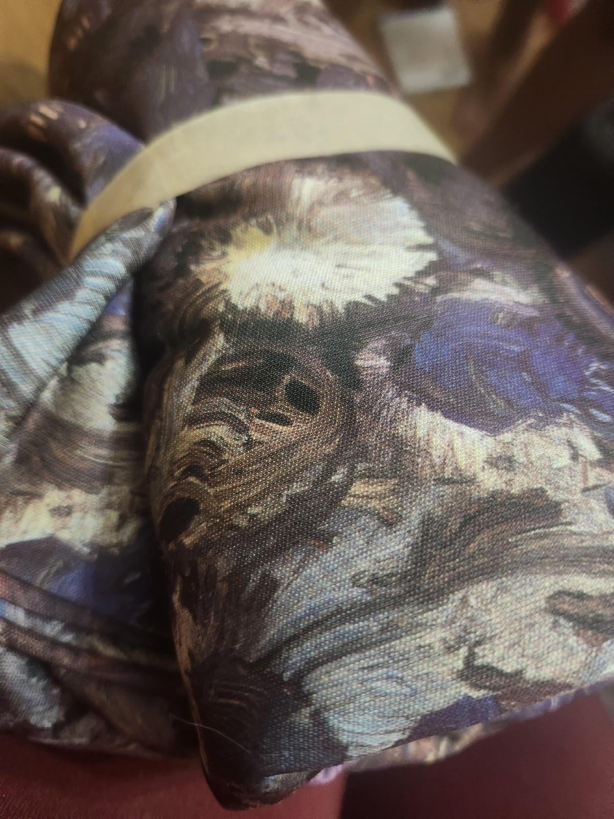 ♧FREE SHIP♧ Vintage fabric destash 80? 90s? Or older 3 yards watercolor