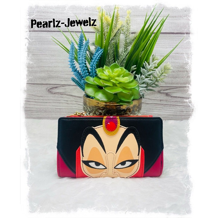 Loungefly Disney Aladdin Jafar Face Cosplay Figural Wallet NWT