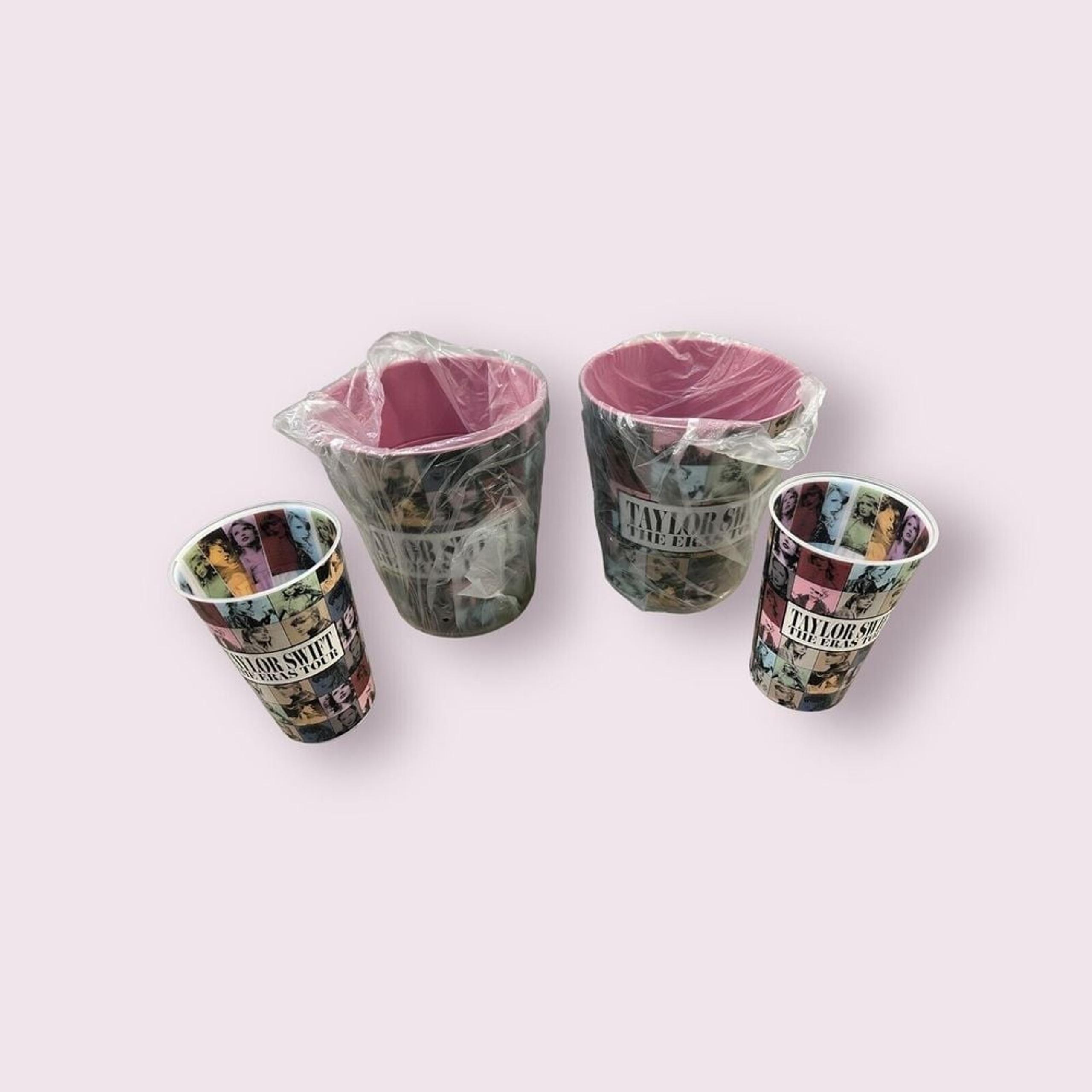 LOT Of 2 Taylor Swift The Eras Tour Movie Popcorn Buckets + 2 Cups (32oz) AMC