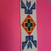 Vintage seed bead Book Mark Tulip Cross