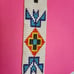 Vintage seed bead Book Mark Tulip Cross