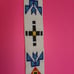 Vintage seed bead Book Mark Tulip Cross