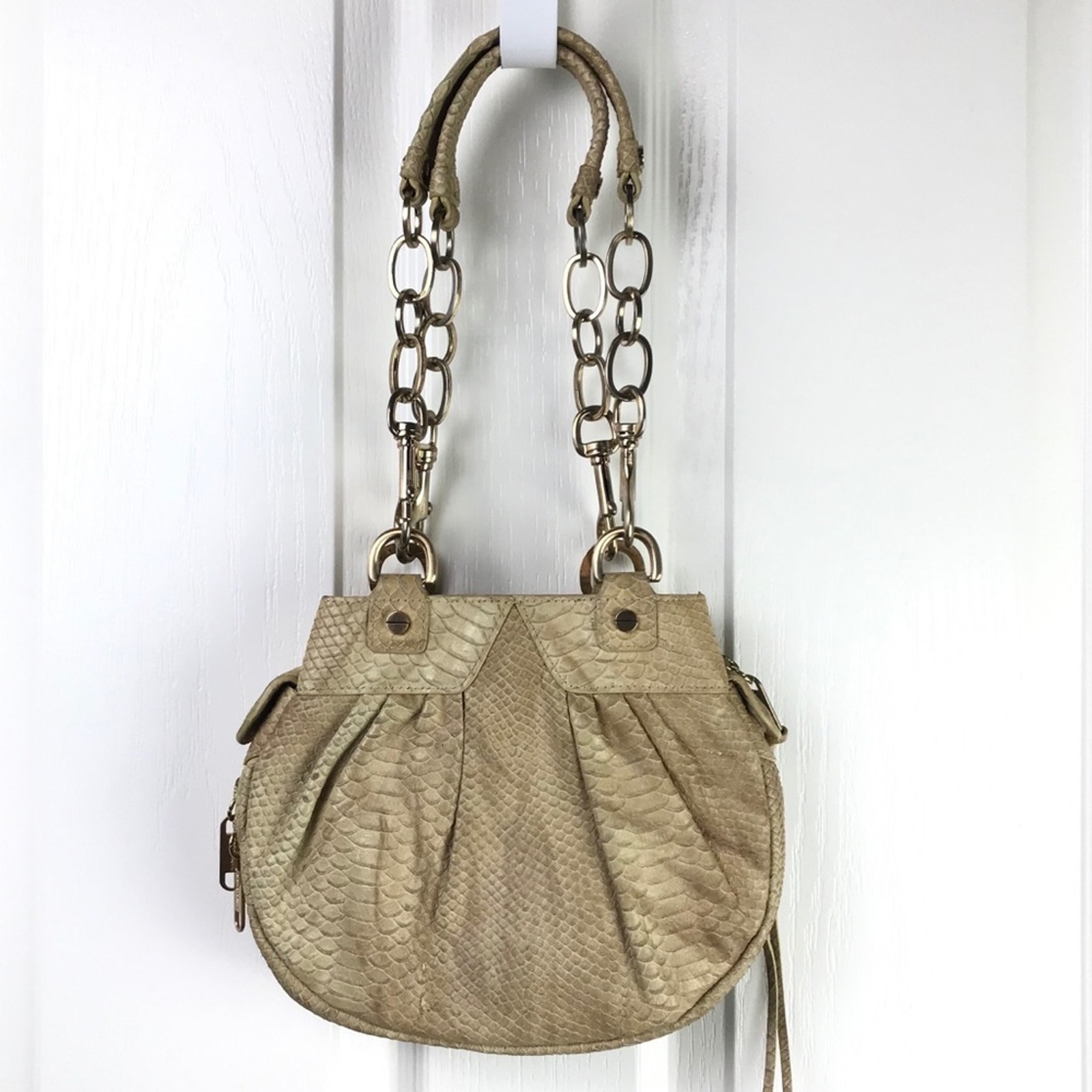 Alexis Hudson Snakeskin Shoulder Bag
