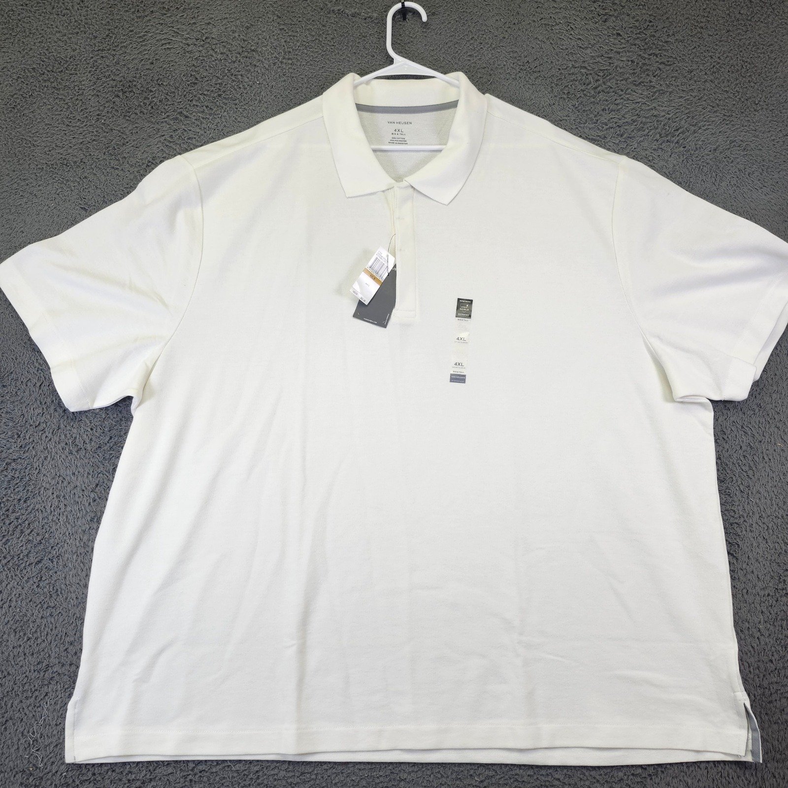 Van Heusen Stain Shield Polo Shirt Big & Tall Short Sleeve 4XL