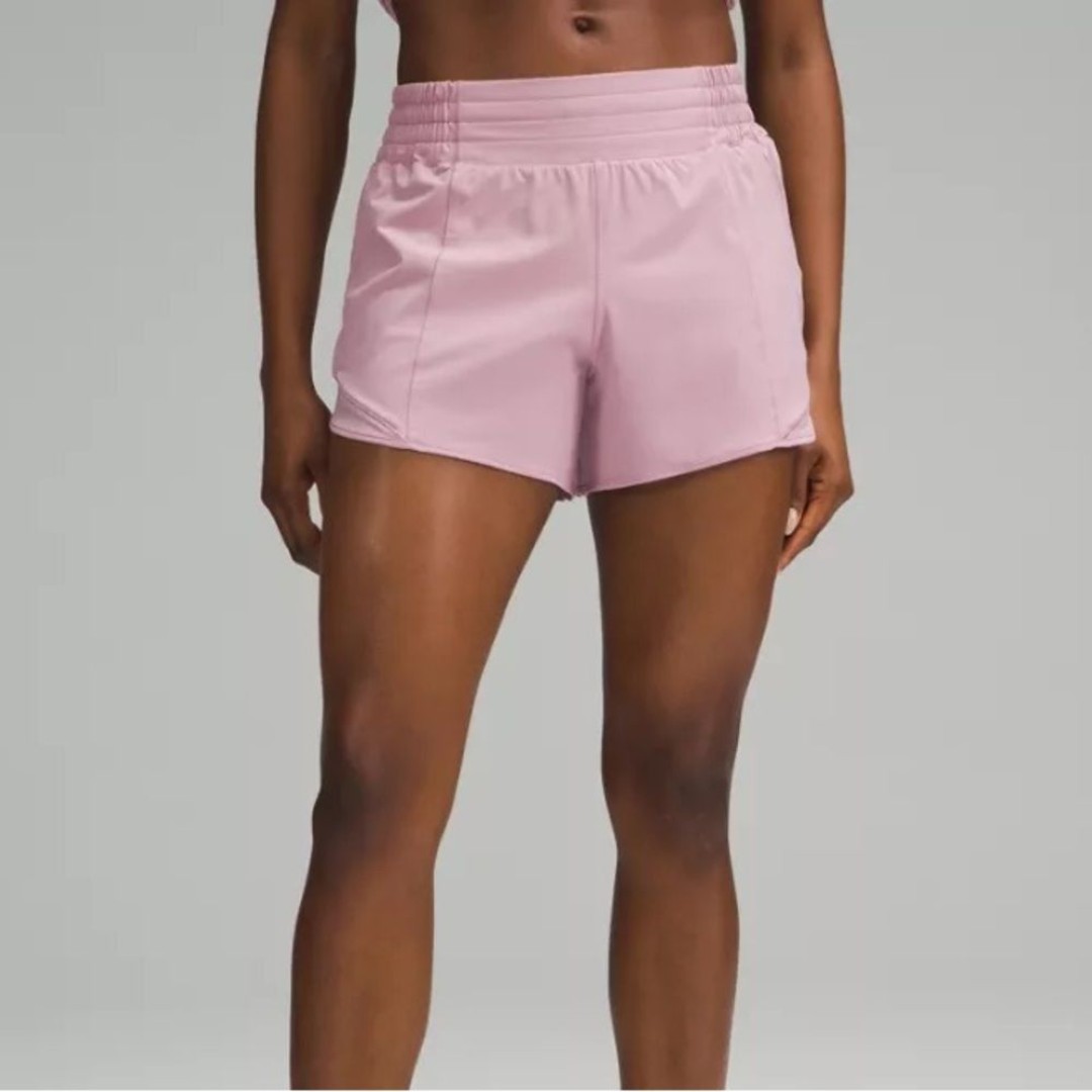 NWT Lululemon Hotty Hot High-Rise Lined Short 4 Rose Blush Size 10