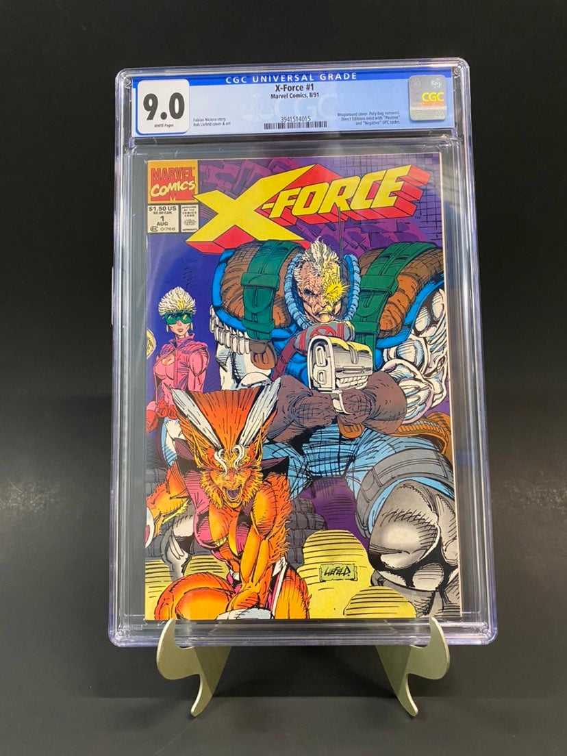 X-Force #1 CGC 9.0 WP Marvel 1991 Rob Liefeld Art Fabian Nicieza Story