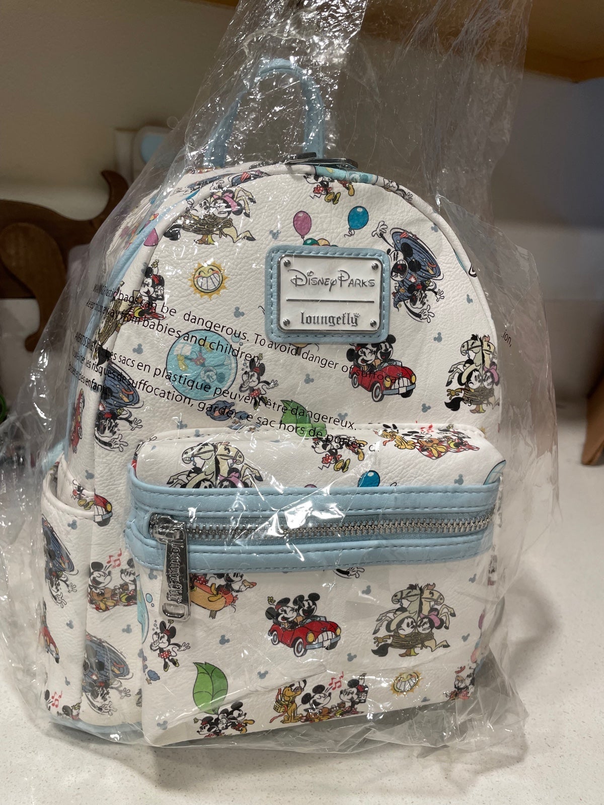Disney Parks Loungefly Mickey & Minnies Runaway Railway Mini Backpack. Like new