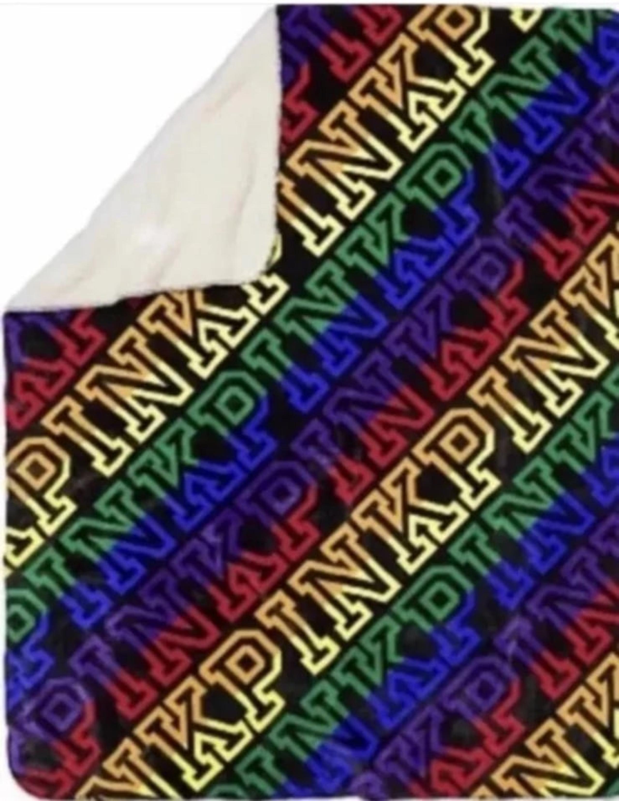 Victoria’s Secret pink rainbow Sherpa blanket new in package RARE HTF