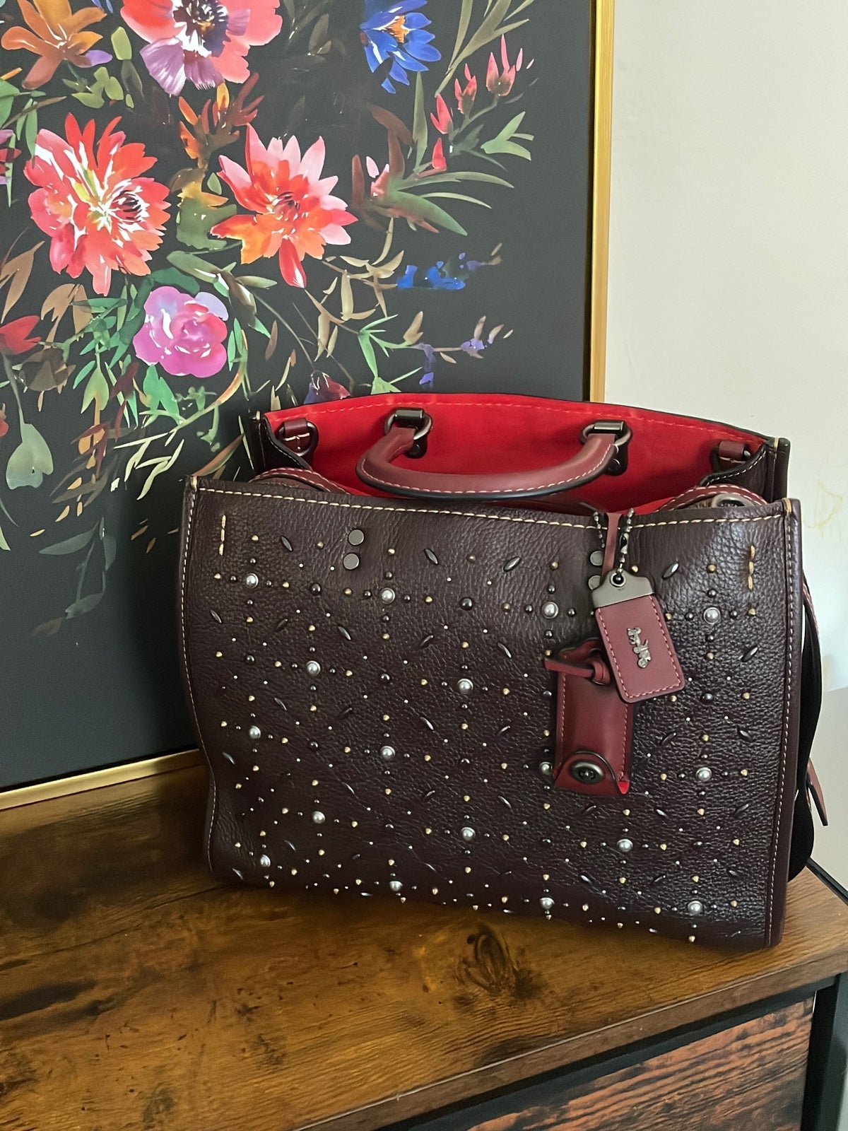 Coach rogue 30 with rivets rare new condition