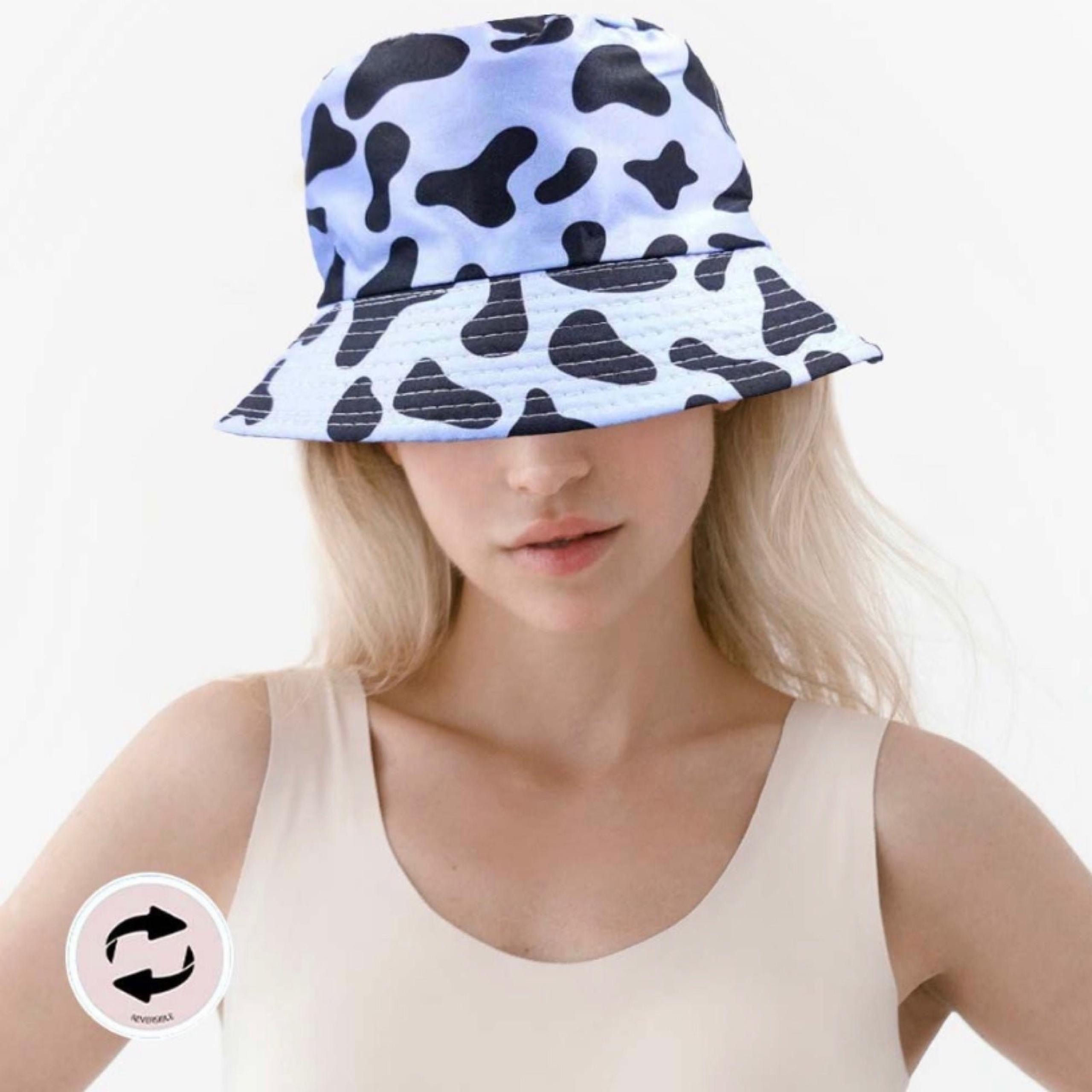 Cow patterned bucket hat