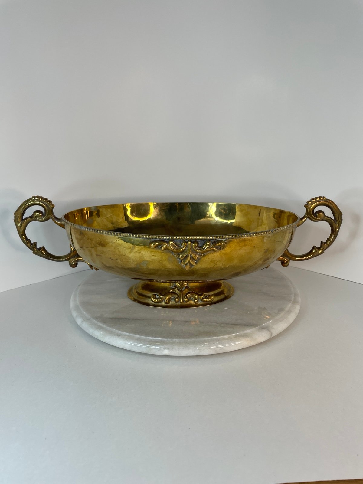 Brass Jardiniere Planter Pedestal Bowl