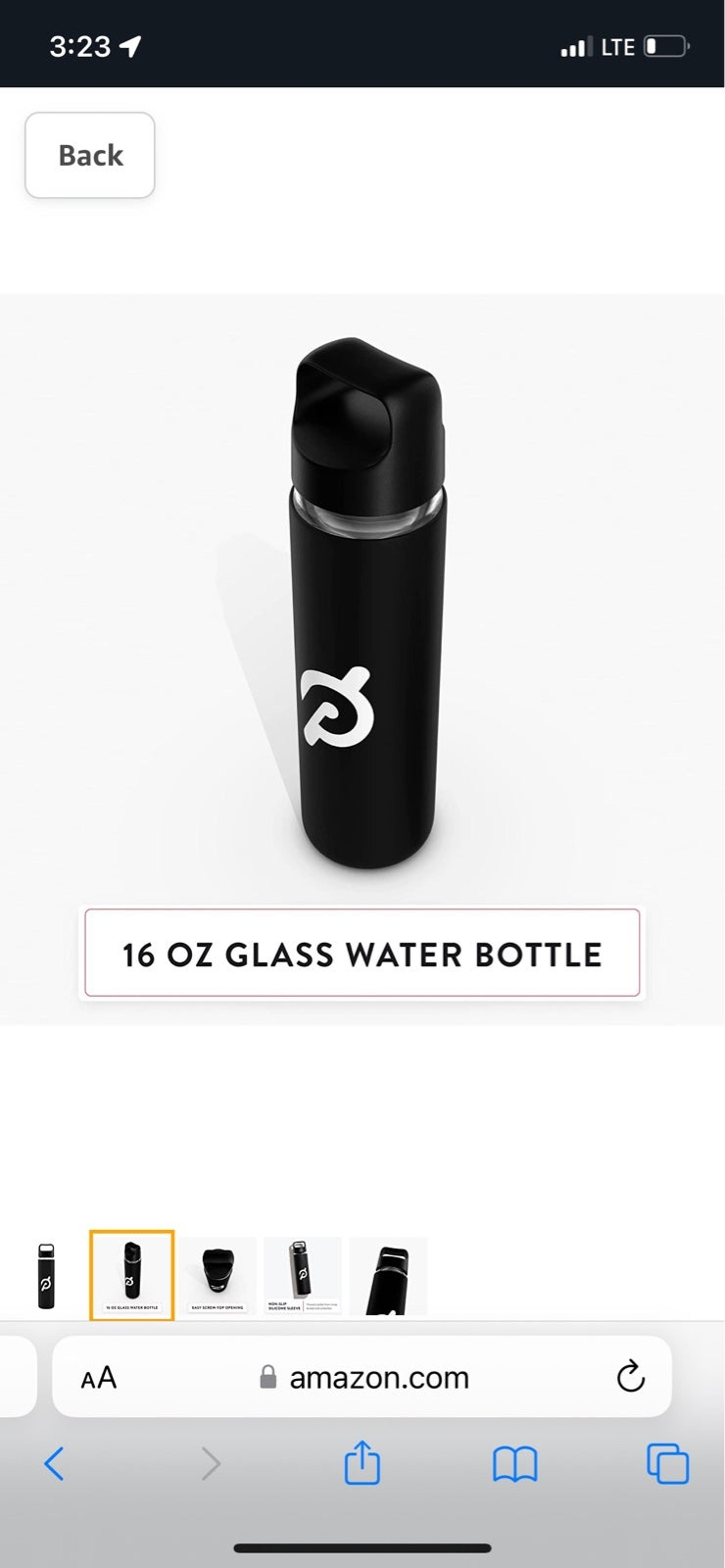 glass water bottle - Peloton