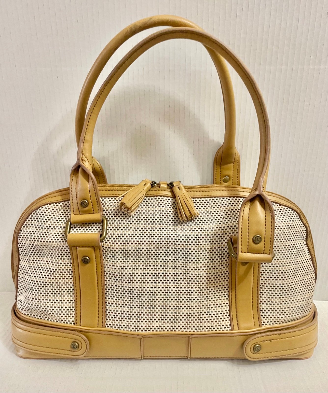 VTG Liz Claiborne Purse Mustard Faux Leather