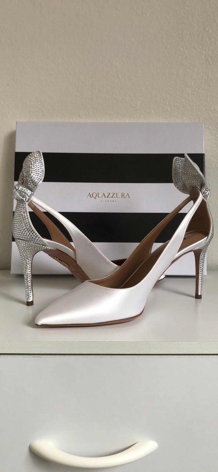 NIB AQUAZZURA Swarovski Crystal Deneuve