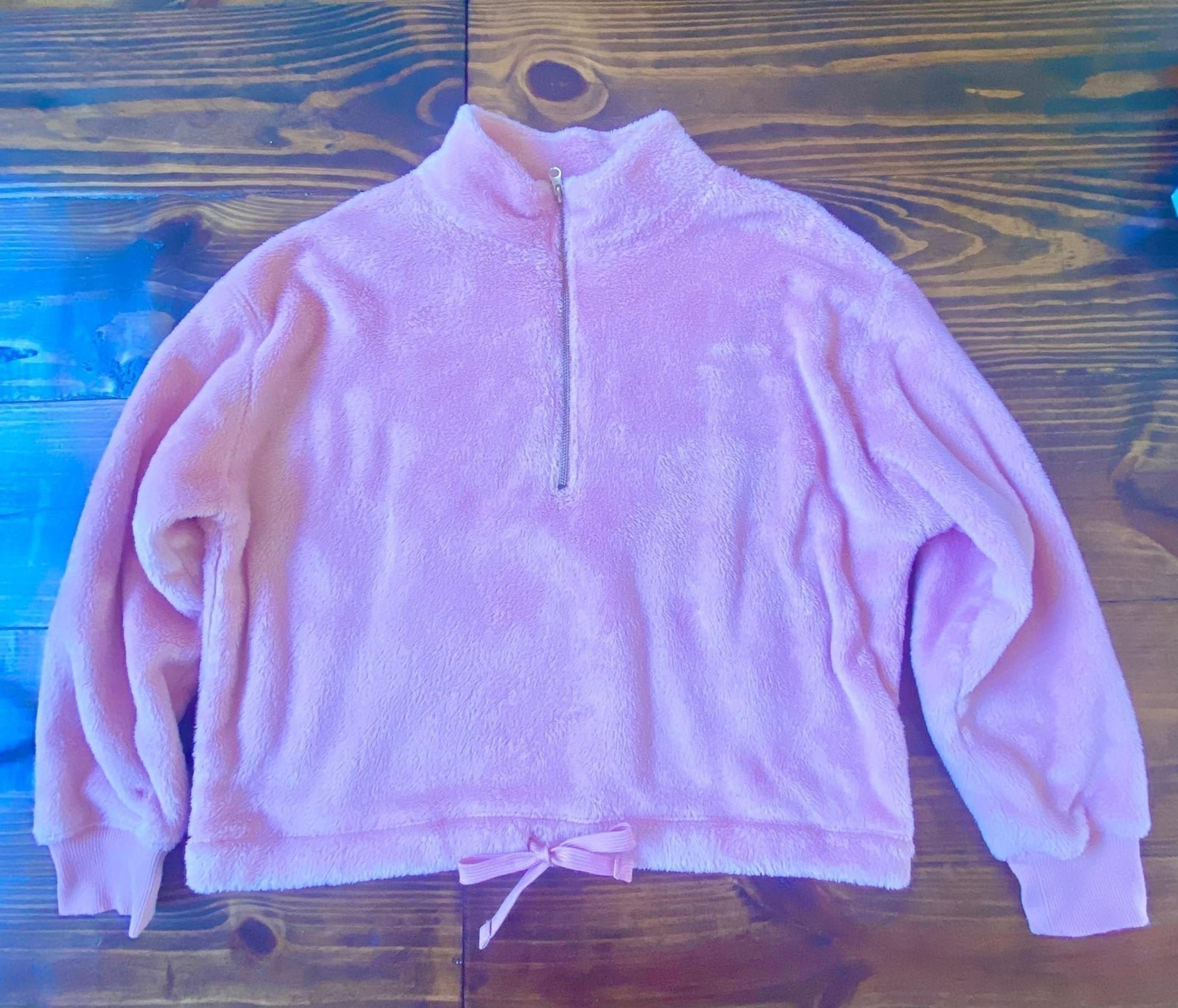 Old Navy women’s 1/4 zip fleece jacket, size xs, pink