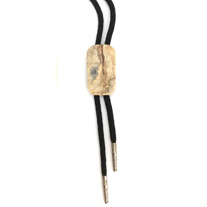 Bolo tie with crazy lace Agate slide