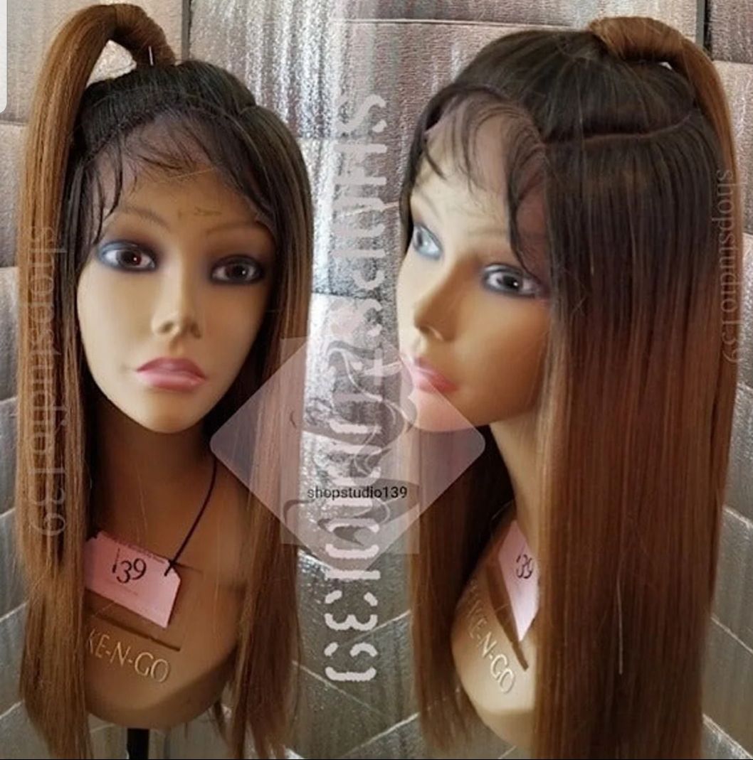 2 pcs bundle human blend lace wig