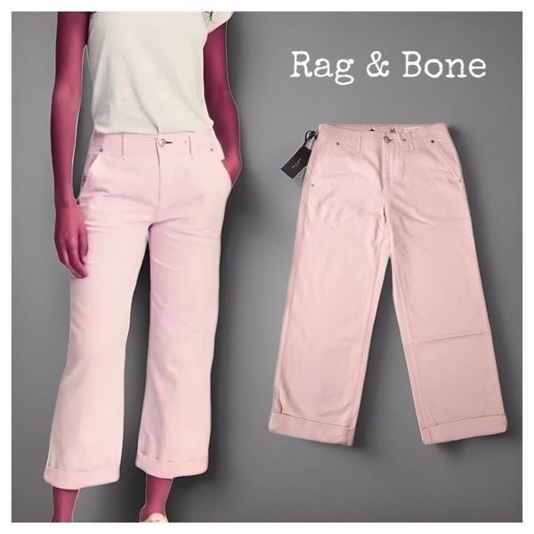 Rag & Bone Buckley Straight Leg Pants Blush Pink
