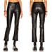 Mother Denim Insider Ankle Black Vegan Leather Pants Wax On Wax Off Size 31