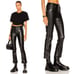 Mother Denim Insider Ankle Black Vegan Leather Pants Wax On Wax Off Size 31