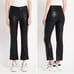 Mother Denim Insider Ankle Black Vegan Leather Pants Wax On Wax Off Size 31