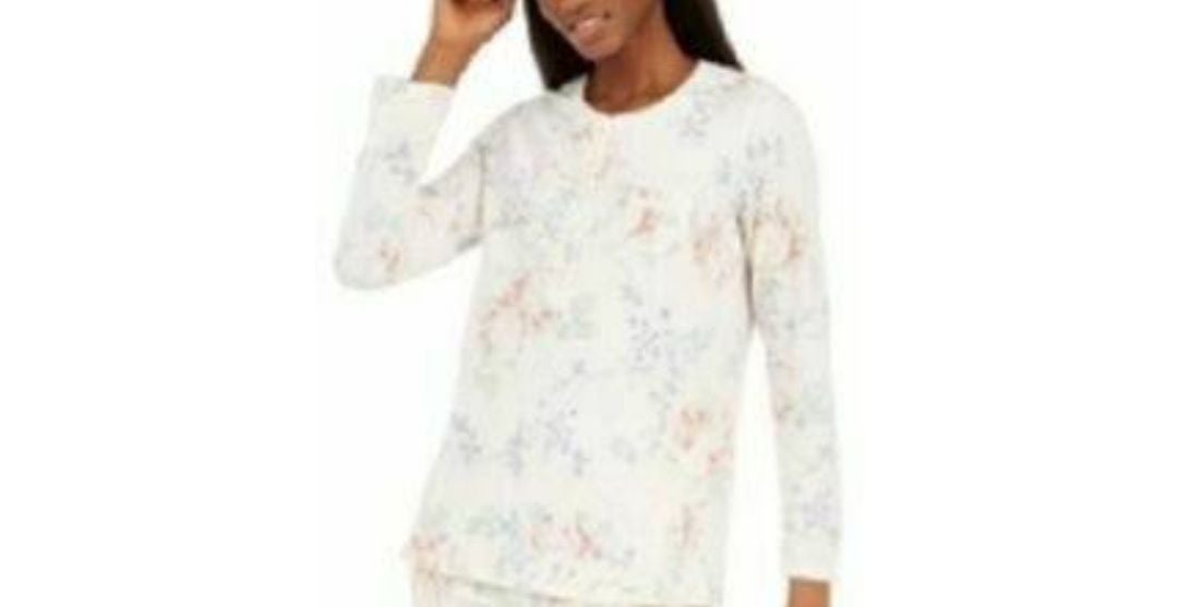 NEW Charter Club Women's Floral PJ Top