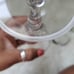 Hawkes Crystal Goblet Wine Glass Sterling Band Rimmed Signed Art Deco Set of 2