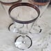 Hawkes Crystal Goblet Wine Glass Sterling Band Rimmed Signed Art Deco Set of 2