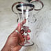 Hawkes Crystal Goblet Wine Glass Sterling Band Rimmed Signed Art Deco Set of 2