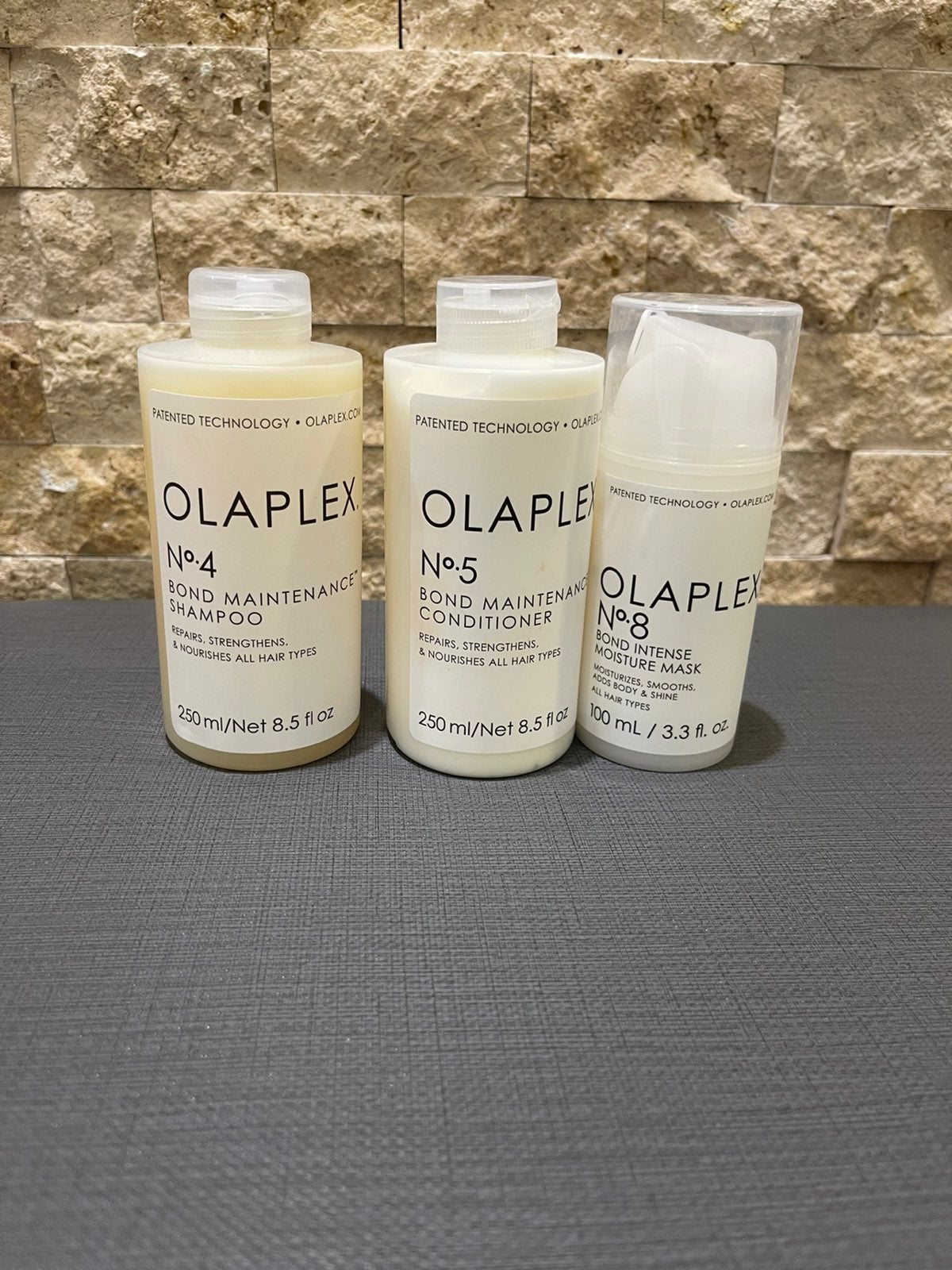 Olaplex shampoo Olaplex conditioner and Olaplex hair mask