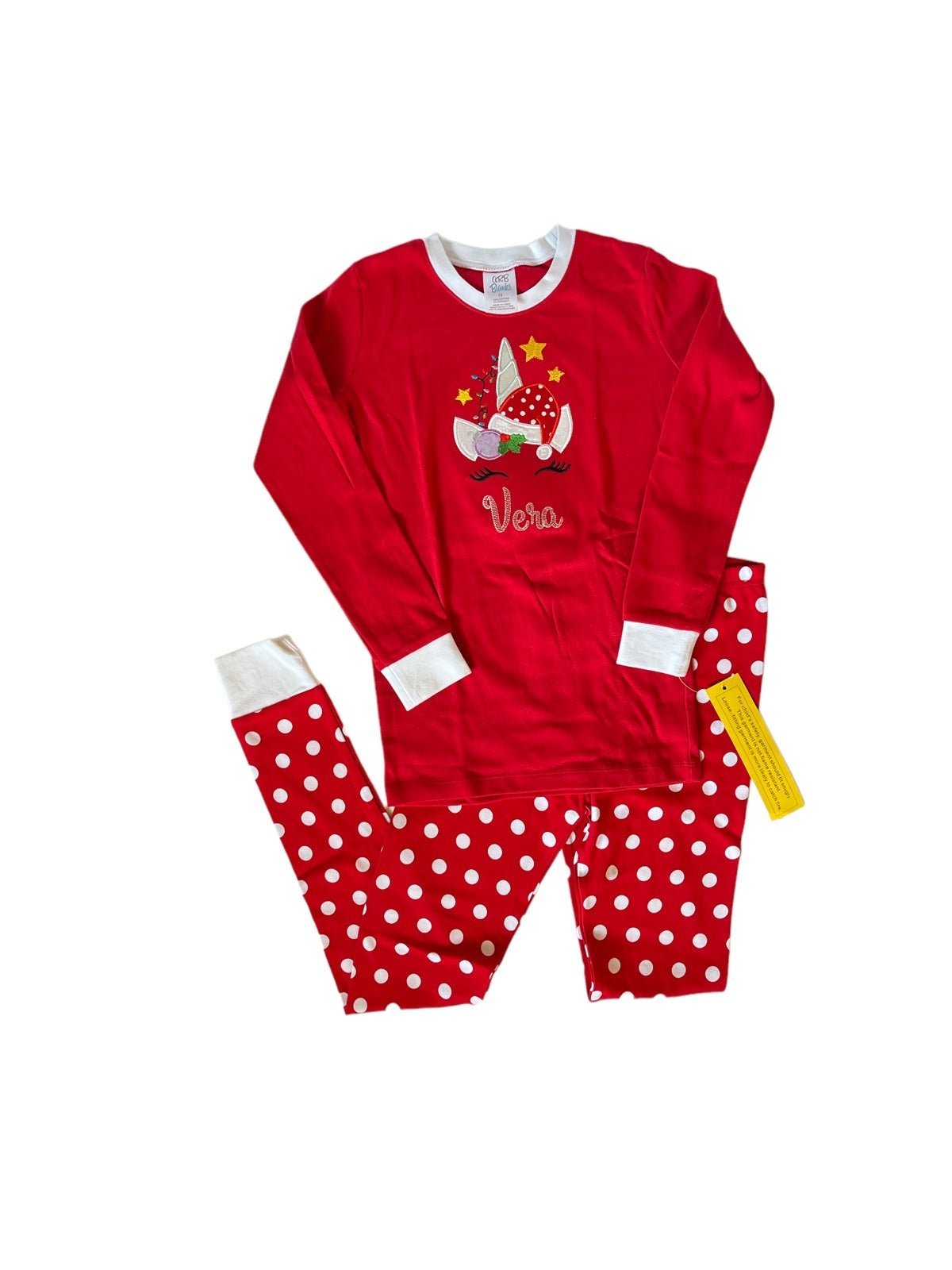 NEW personized Christmas holiday unicorn long sleeve pajamas