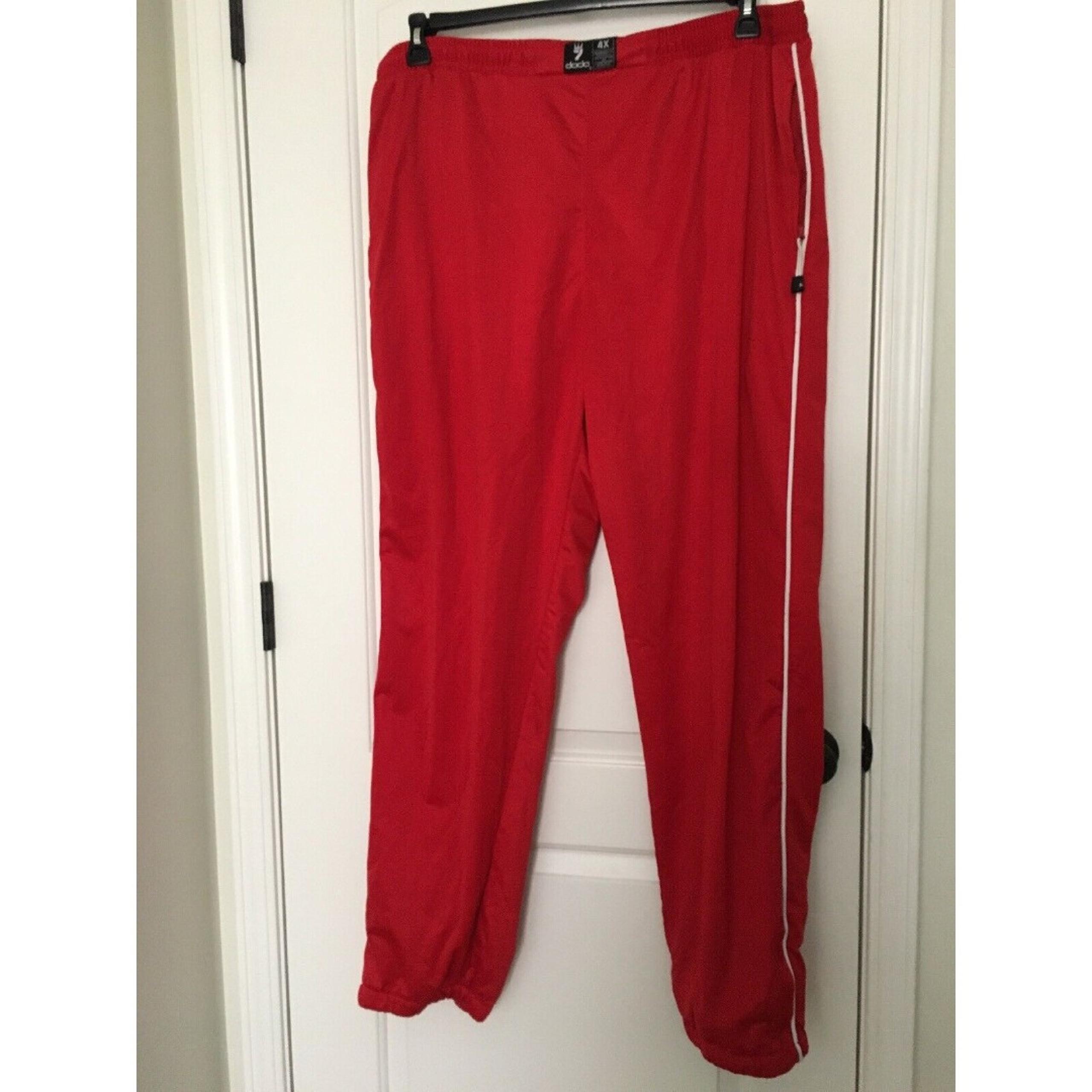 Vtg Dada Supreme Men's Red Jogging Pants Athletic Size 4X Red