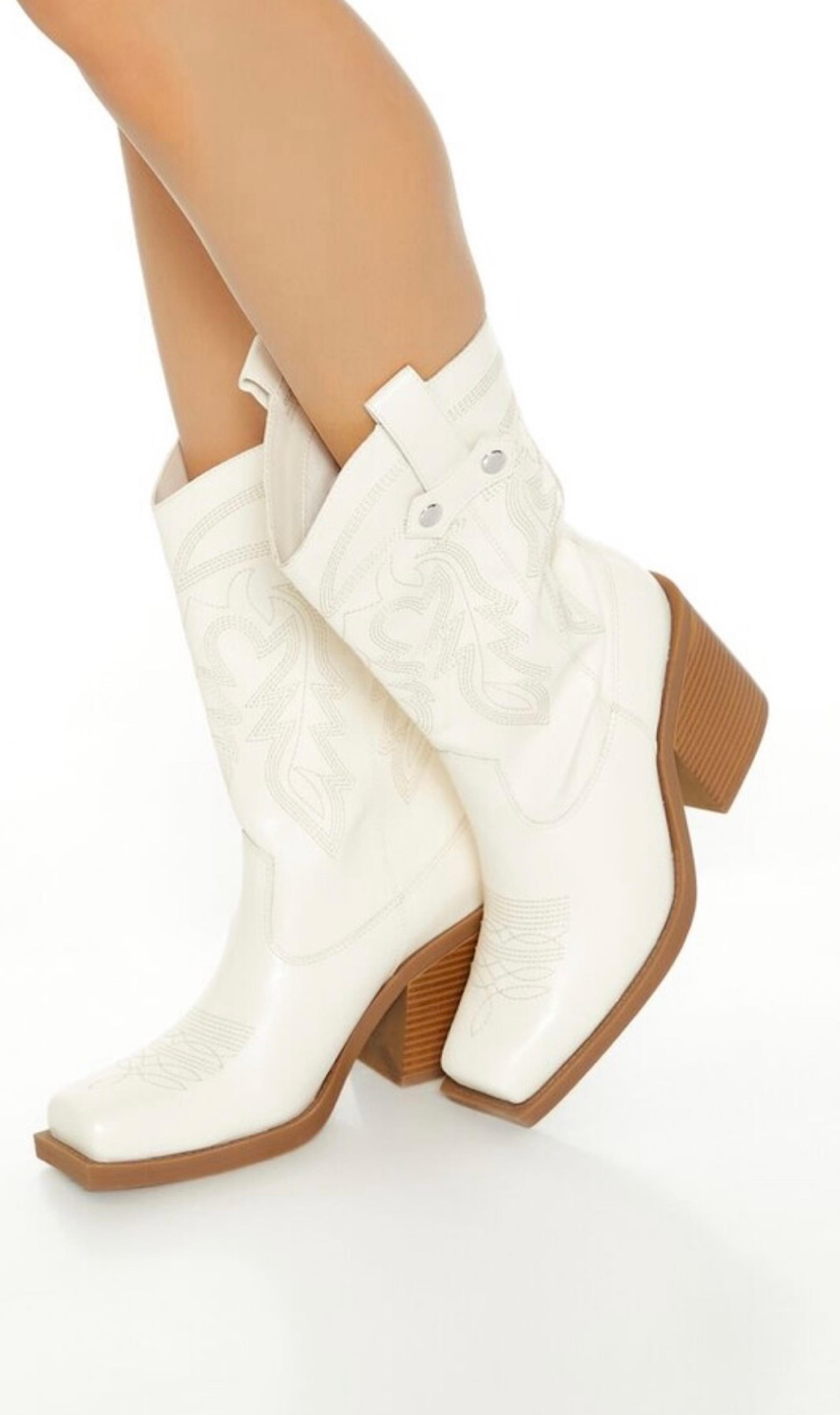 Square-Toe Cowboy Booties