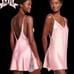 Victoria’s Secret M/L CHALK ROSE SATIN ROBE & SATIN LACE SLIP