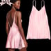 Victoria’s Secret M/L CHALK ROSE SATIN ROBE & SATIN LACE SLIP