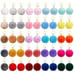 BetterJonny 50 Pcs Colorful Poms Keychains, 2.4inch Faux Fur Ball Multicolor Fl