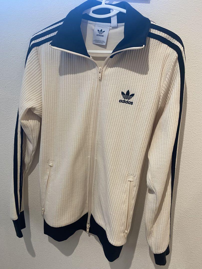 2XS White Adicolor Waffle Classic Track Top
