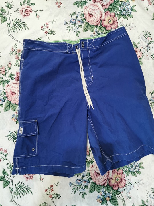 Polo Ralph Lauren Men's Chino Cargo Shorts Flat Front Blue Twill Size L 0123