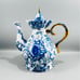 Russia Imperial Lomonosov Porcelain 22kt Gold Trim Singing Garden Tea Pot 9.5