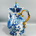 Russia Imperial Lomonosov Porcelain 22kt Gold Trim Singing Garden Tea Pot 9.5