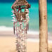 Vintage Handcrafted Seashell Driftwood Twig Birdhouse Wind Chime Coastal 36”￼