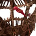 Vintage Handcrafted Seashell Driftwood Twig Birdhouse Wind Chime Coastal 36”￼