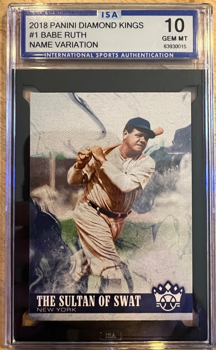 2018 Panini Diamond Kings #1 Babe Ruth Name Variation graded Gem Mint 10 Card
