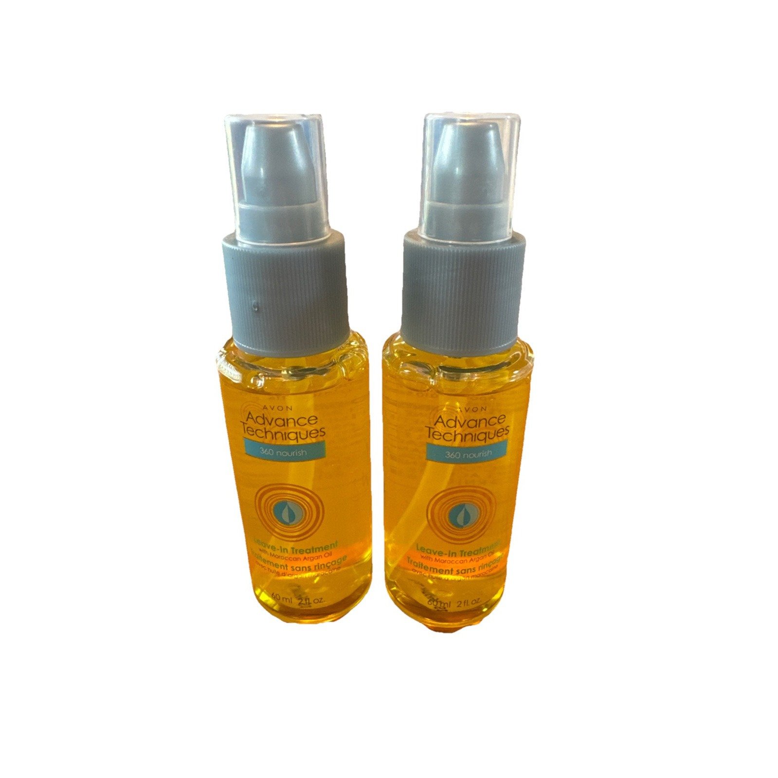 AVON Advanced Techniques 360 Moroccan Argan Oil Leave-In Treatment 2oz-Lot of 2