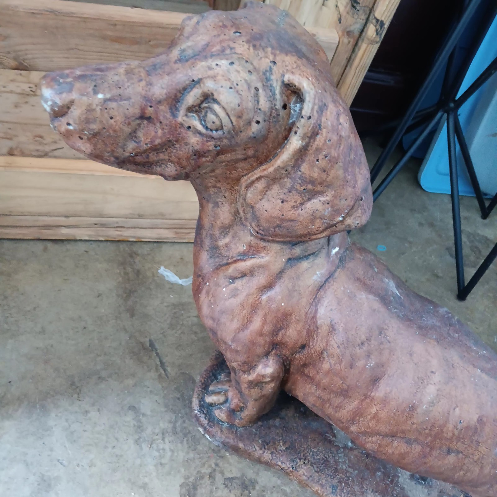 Concrete Dachshund Statue
