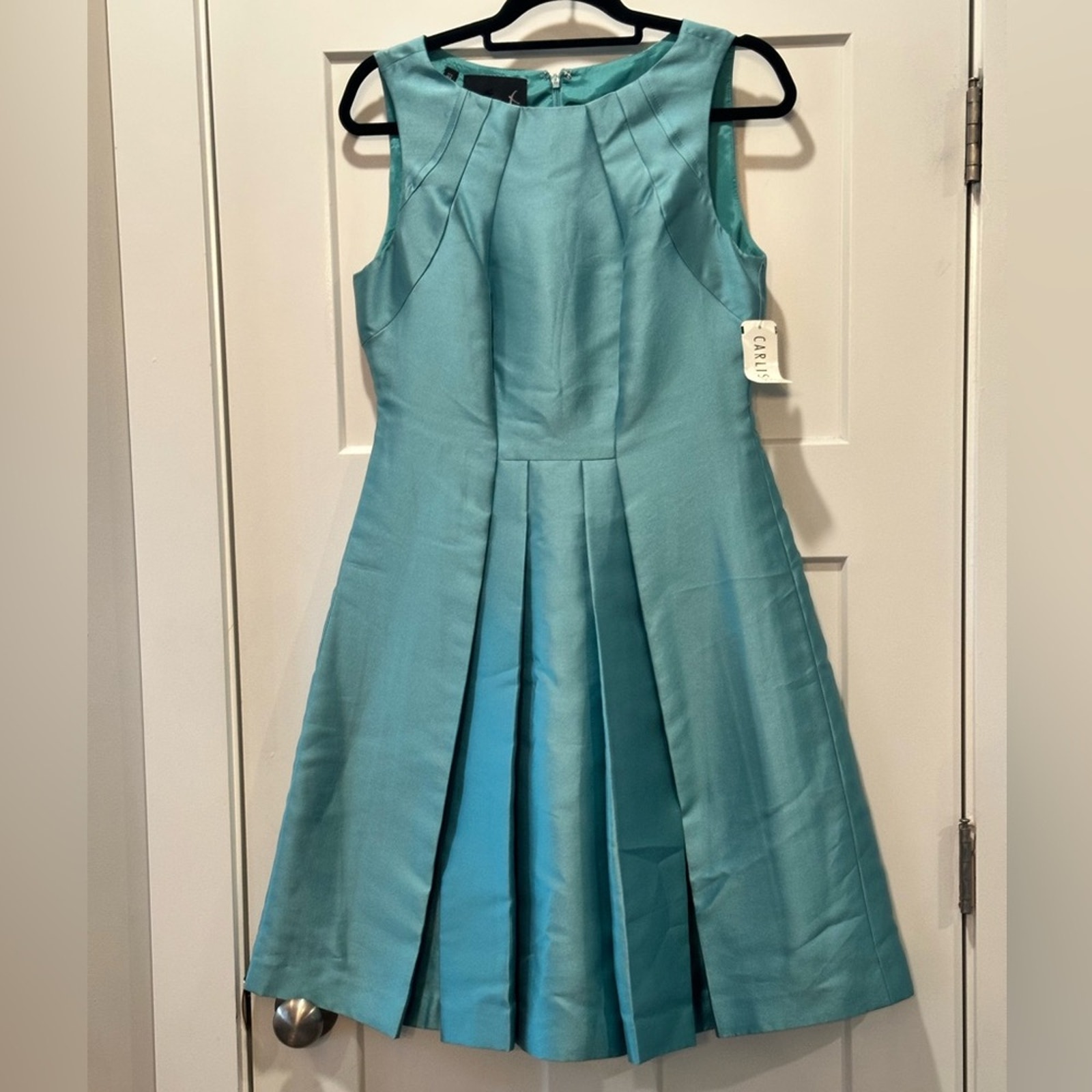 Carlisle Turquoise Fit and Flare Cocktail Dress Size 6 NWT