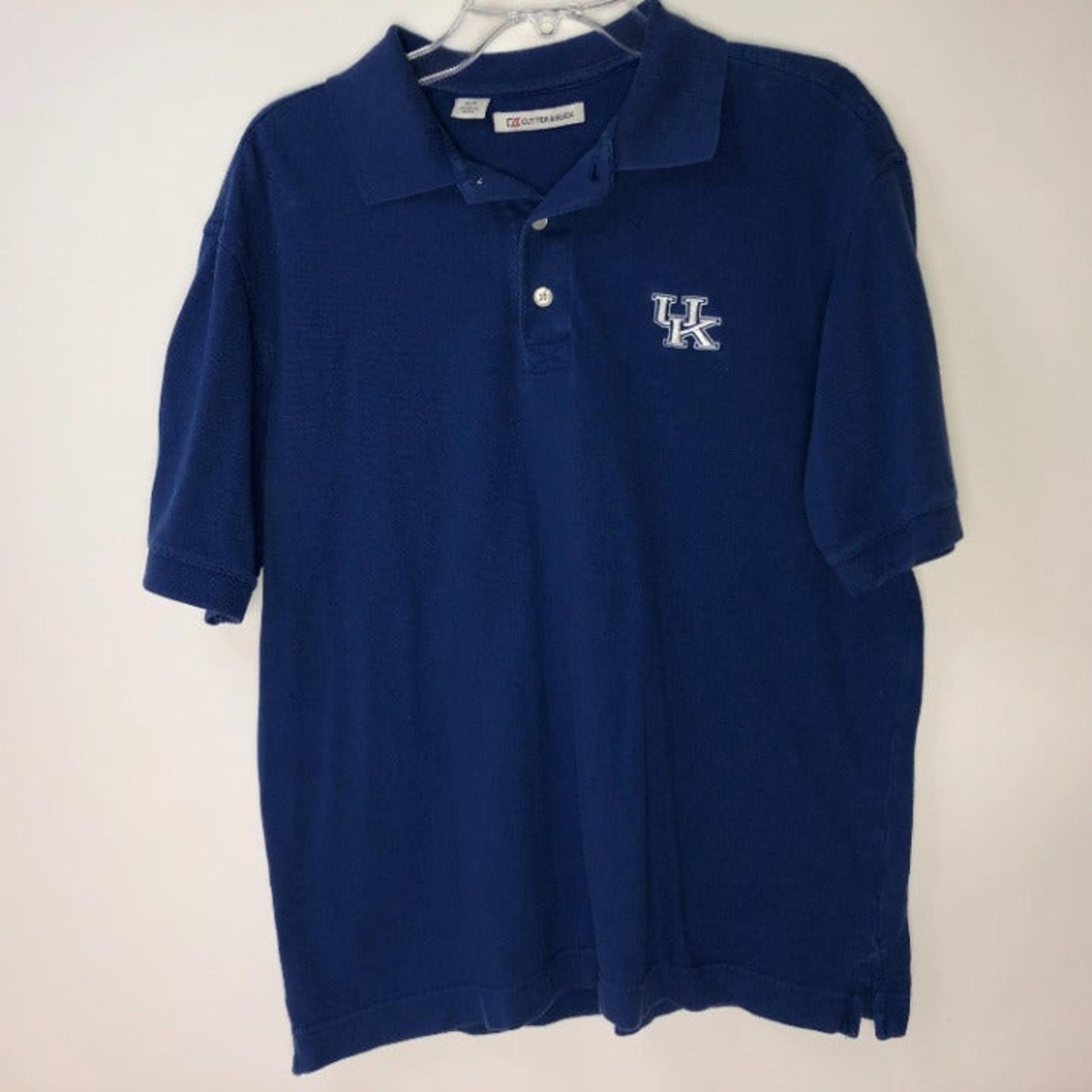 Cutter & Buck Blue Polo Shirt University of Kentucky Logo Men's M/M