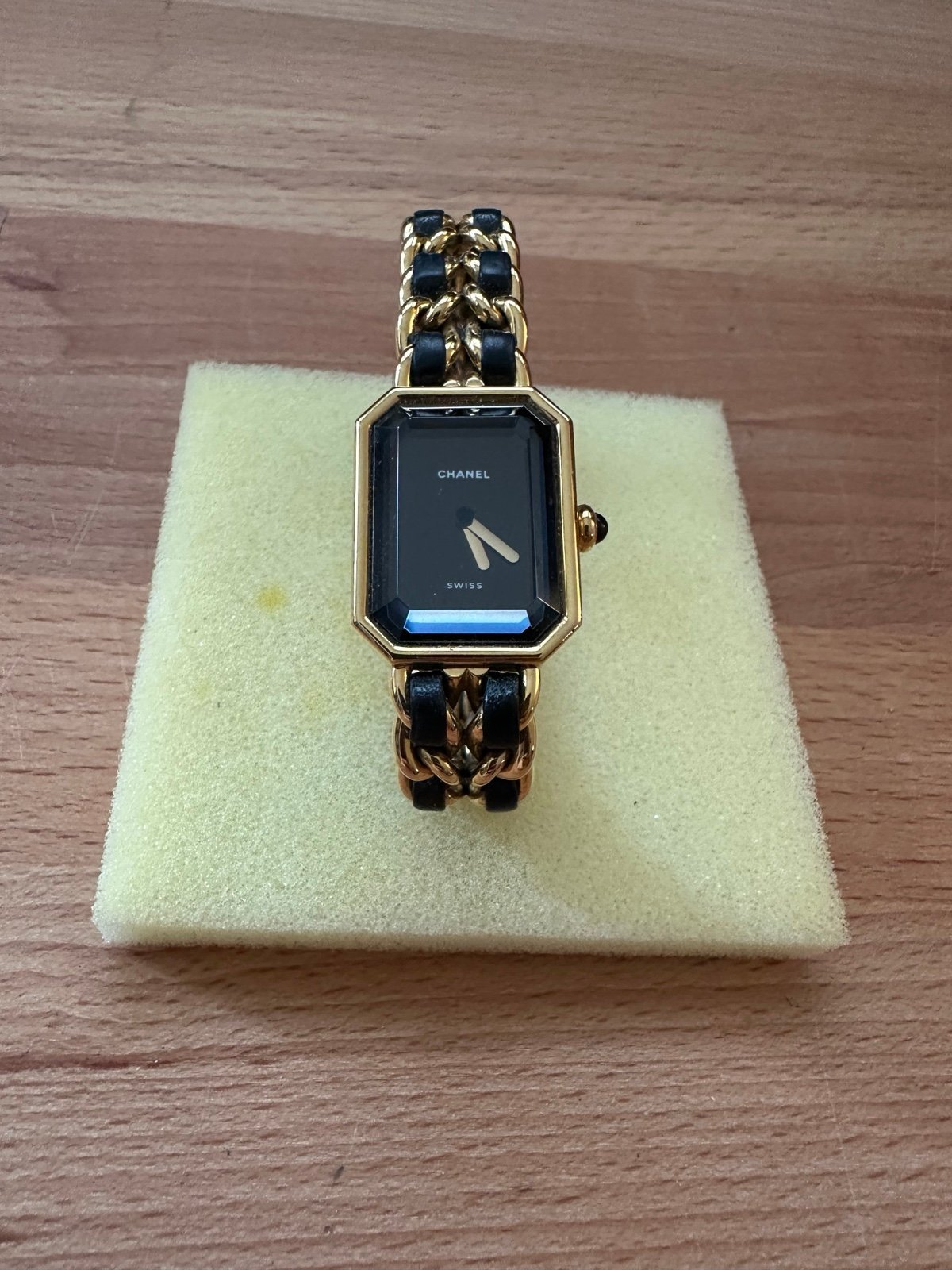 Authentic Chanel black and gold Premiere watch
