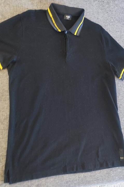 Fendi polo shirt for men XXL. Black & Gold